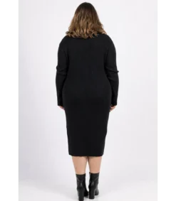 Hersecret AmyClo musta neulemekko strassikauluksella (plus size)