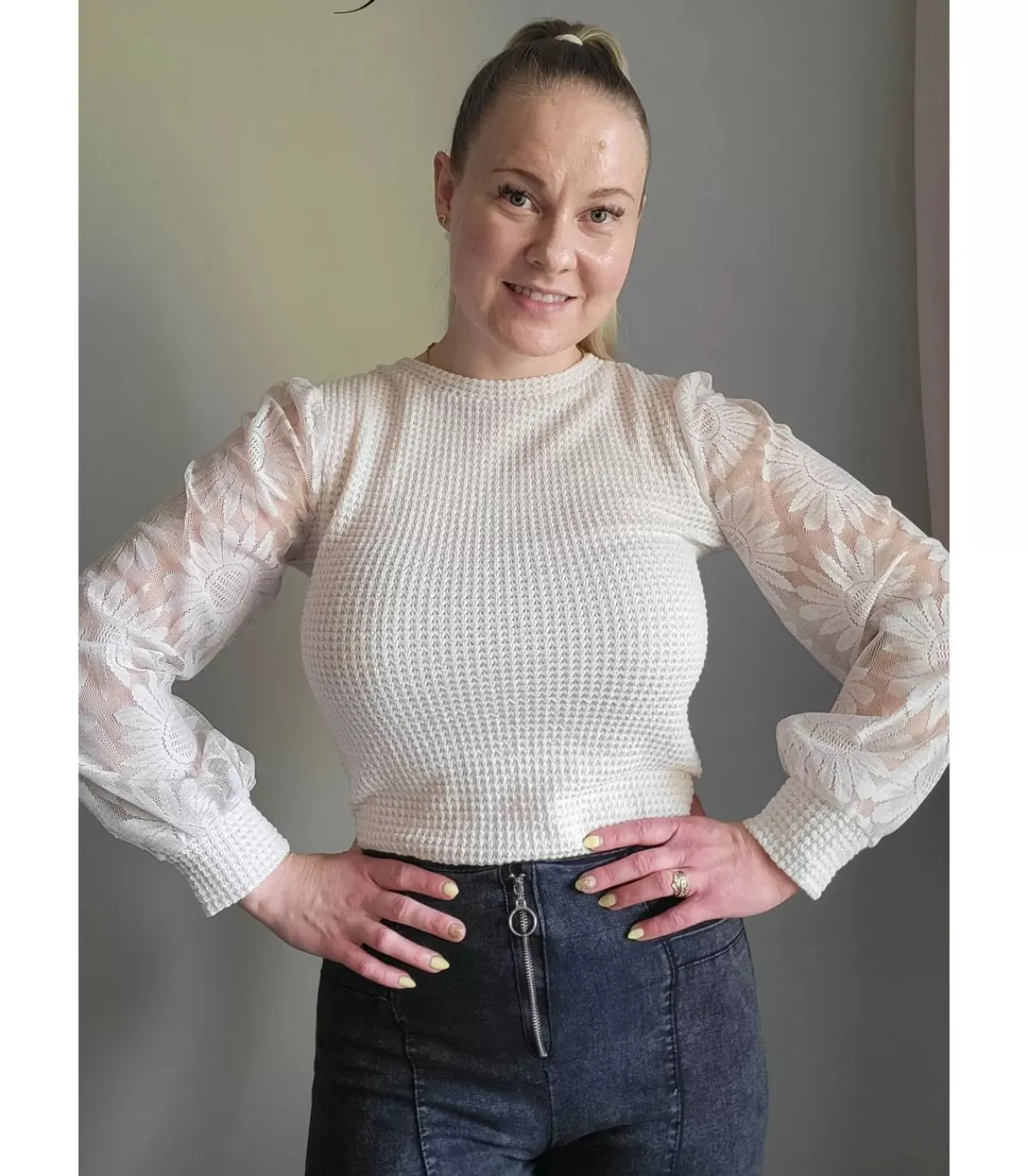 LC Beige vohveipaita auringonkukaiia eh-puihihoia