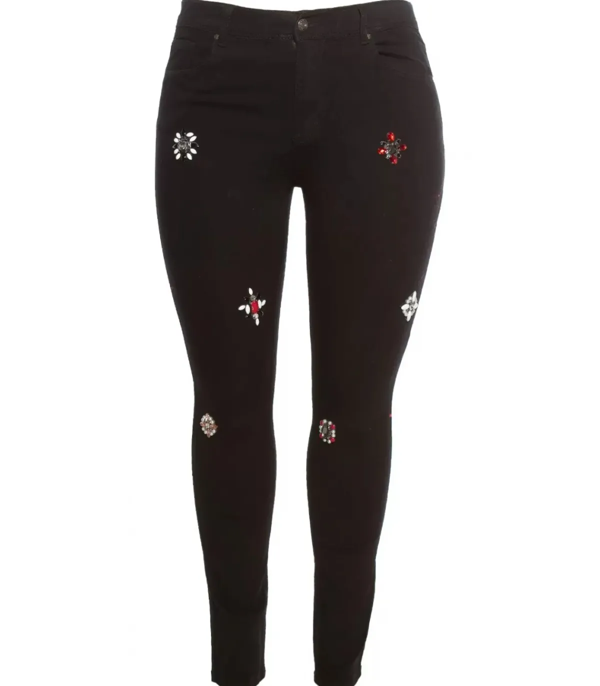Koucla Curvy Girls Size mustat koristellut farkut