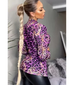 CW Aia violetti leoprinttikuvioinen bleieri