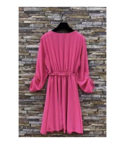 Hersecret Elle Style Diane pinkki mekko vyöllä