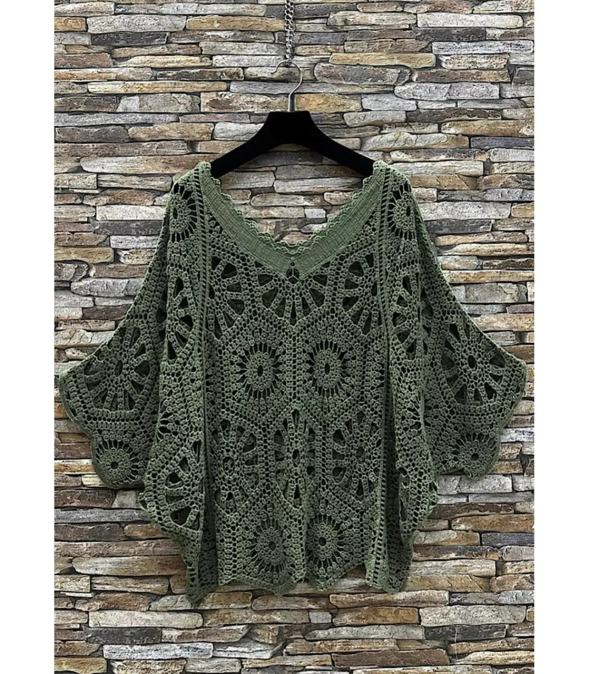 Elle Style Hena khaki virkattu paita