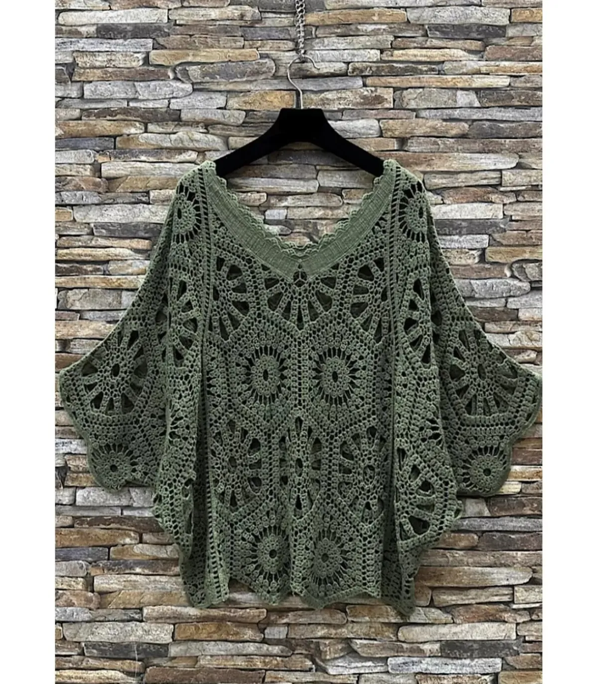 Elle Style Hena khaki virkattu paita