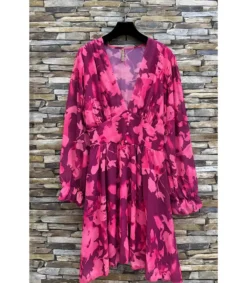 Elle Style Juliette mauve kukkakuvioinen mekko helminapeilla