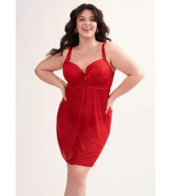 Hersecret H Nathalie punainen plus size babydoll