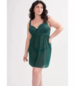 Hersecret H Nathalie vihreä plus size babydoll