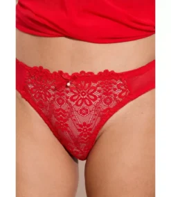 Hersecret Inoo punainen plus size babydoll pitsillä
