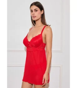 Hersecret Inoo punainen plus size babydoll pitsillä