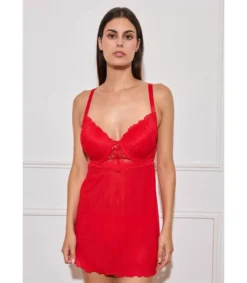 Hersecret Inoo punainen plus size babydoll pitsillä