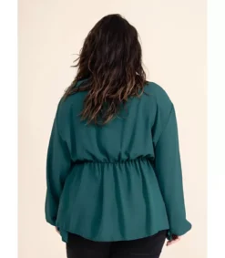 Kazaka amazon pitkähihainen wrap-look v-paita