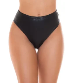 Koucla tummansiniset korkeavyötäröiset wetlook hotpantsit rypytyksellä