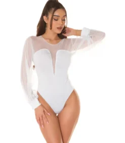 Hersecret Koucla valkoinen mesh-body pussihihoilla