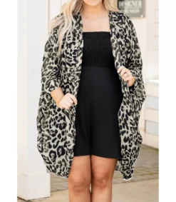 LC Leopardikuvioinen kimono (plus size)
