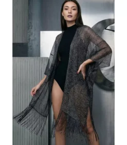 Hersecret MARCO kimaltava musta kimono hapsuilla