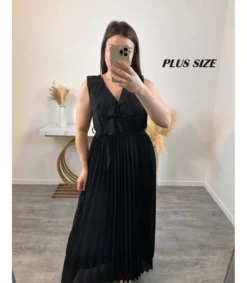 Hersecret Mily musta pitkä vekkimekko röyhelöllä