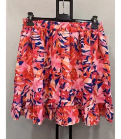 Mily pinkki kukkakuvioinen shortsihame