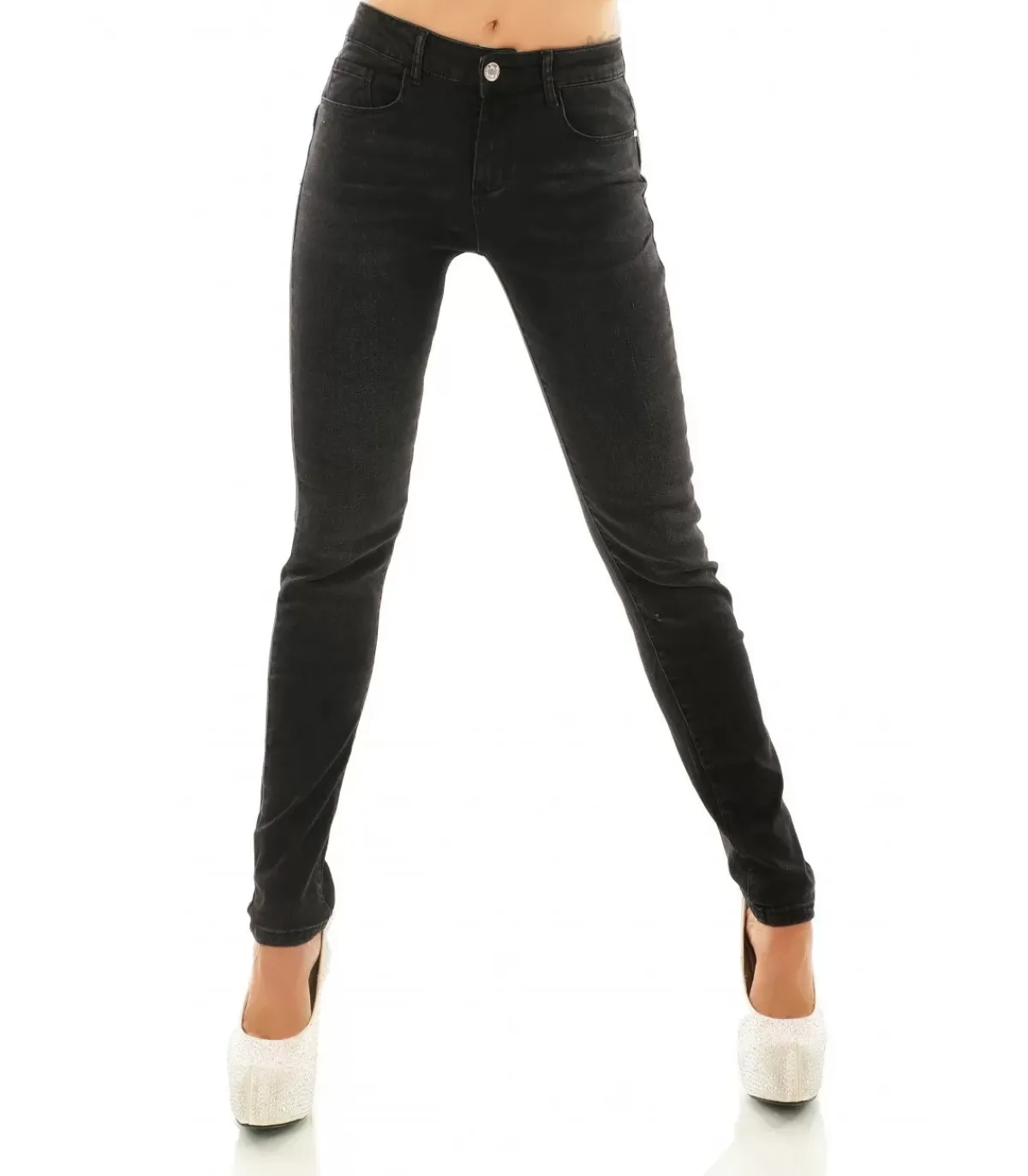 Hersecret Miss RJ jeans basic mustat push up -farkut
