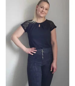 Hersecret uta lyhythihainen keyhole t-paita pitihihoilla