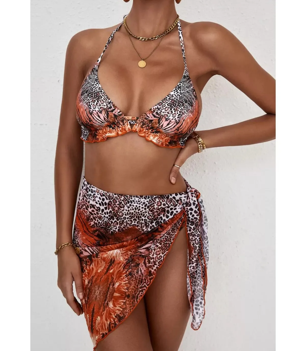 LC Orani leokuvioinen bikinietti arongilla
