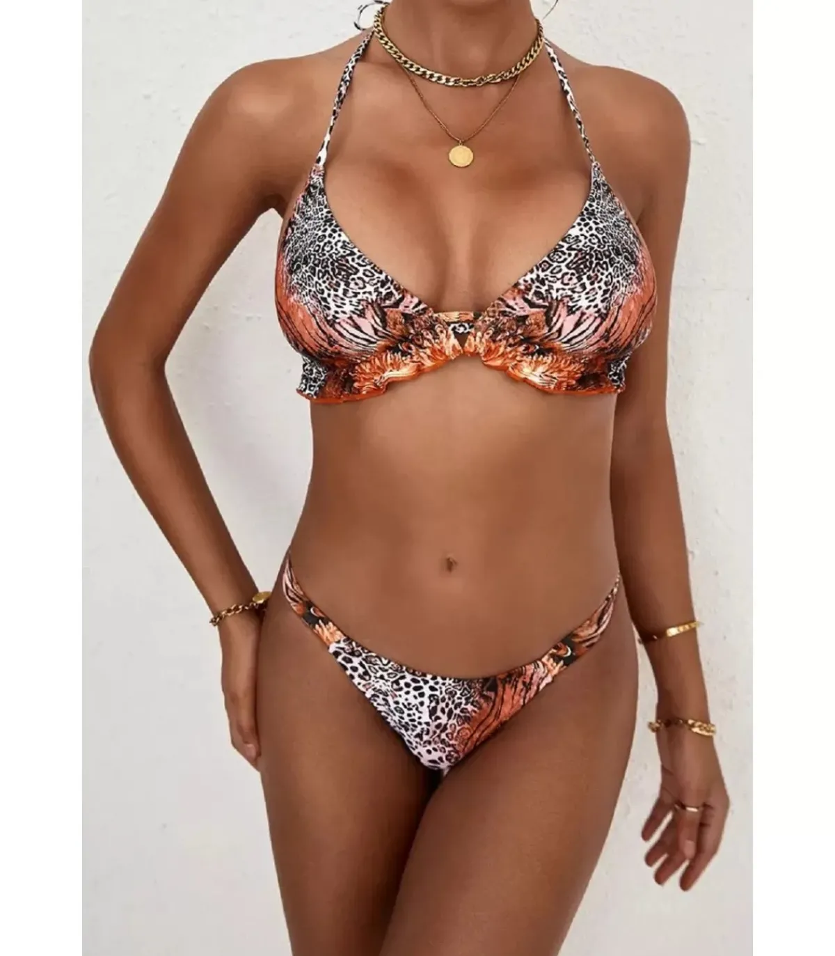 LC Orani leokuvioinen bikinietti arongilla
