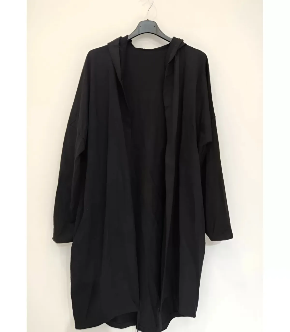 RZ fashion musta pitkä paitatakki siivillä