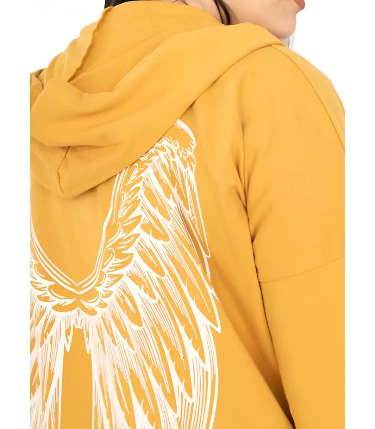 RZ fashion sinapinkeltainen pitkä paitatakki siivillä