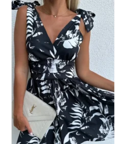 Hersecret Schilo-Jolie mustavalkoinen printtikuvioinen mekko