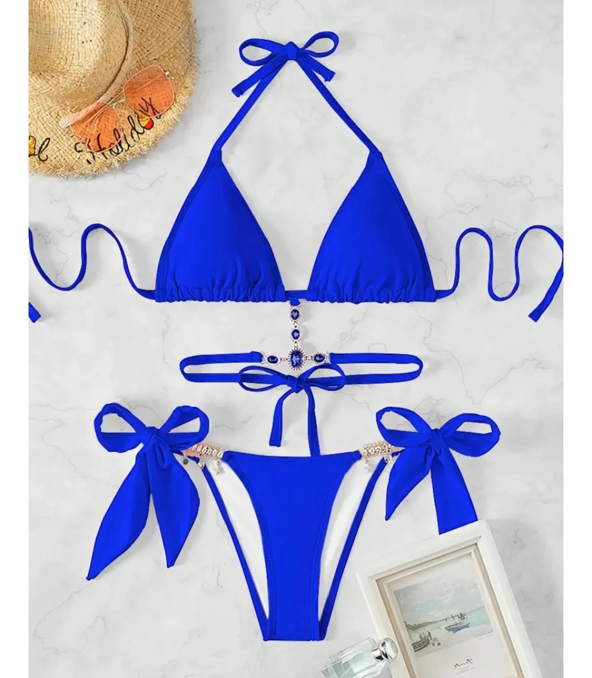 Hersecret Siniset bling narubikinit