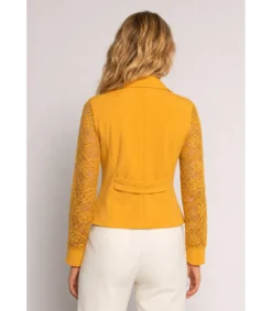 Hersecret Soleil Star keltainen pitsihihainen bleiseri
