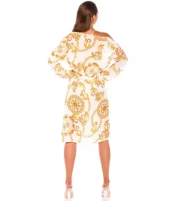 Koucla Valkoinen printtikuvioinen kimono