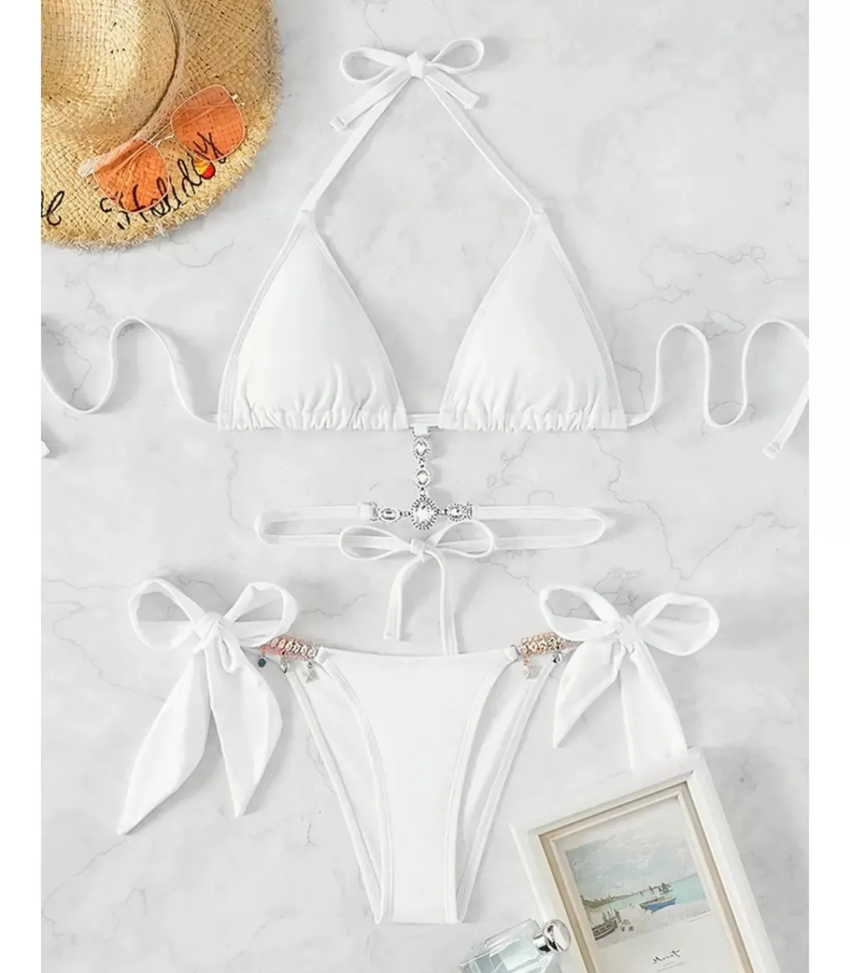 Hersecret Valkoiset bling narubikinit