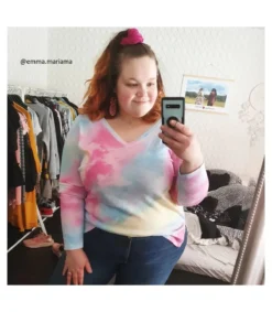 LC Värikäs somuvärjätty v-neue